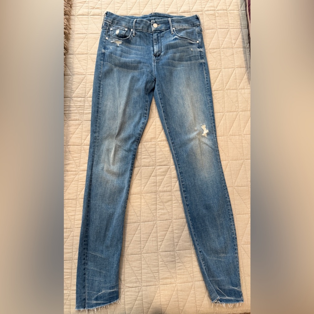 MOTHER Light Blue Skinny Leg Jeans